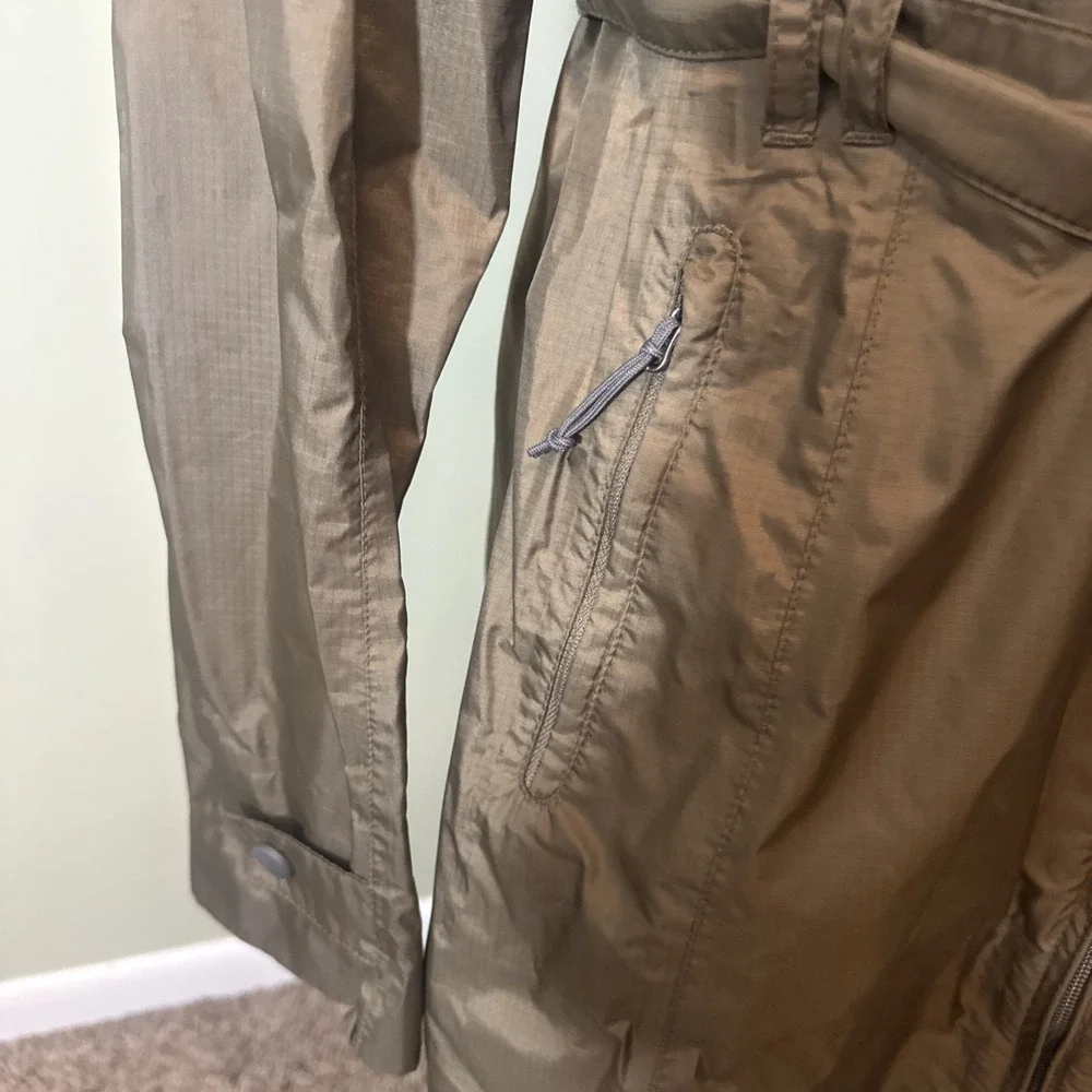 Eddie Bauer Women's Rain Jacket Brown Weather‎ Edge Plus Nylon Size Large NWOT
